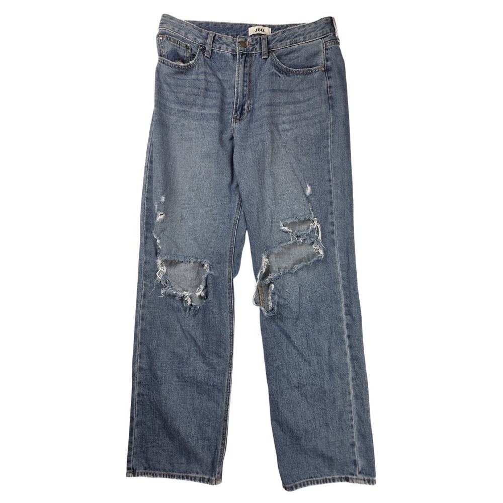 JBD Distressed‎ Baggy Skater Wide Leg Blue Denim Jeans Women's Size 29